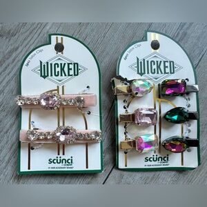 Scunci Wicked Hair Clips with Pink and Multicolor Stones